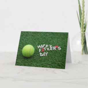 Tennis Lycklig Fars dag med tennis boll Kort