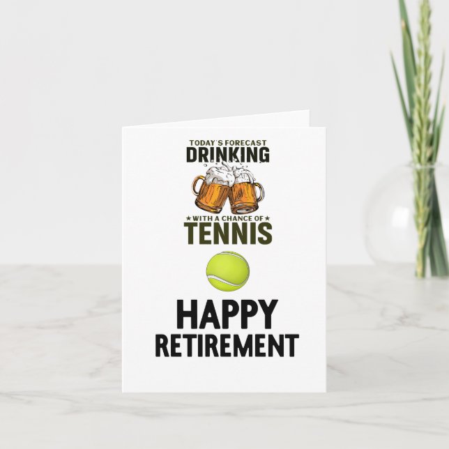 Tennis Lycklig Pension till tennis Player Kort (Framsida)