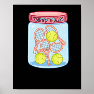 Tennis Lycklig Pills Poster