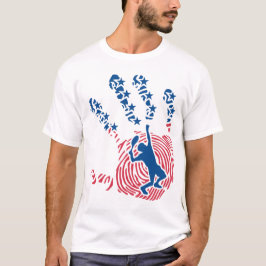 tennis main americaine hand mano drapeau etoile 10 t shirt