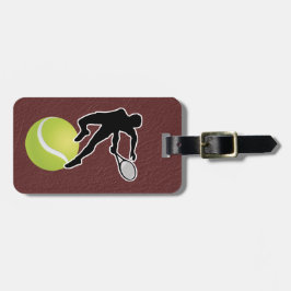 Tennis - male player and ball Personalize Bagagebricka