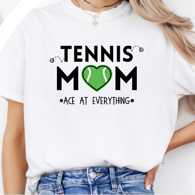 Tennis Mamma: Ace at All - Heart Tennis Boll T Shirt (Skapare uppladdad)