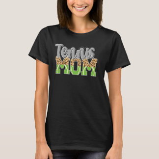 Tennis Mamma Leopard Mamma of a tennis Player Mamm T Shirt