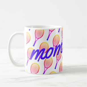 Tennis Mamma Mors dag Bright Rosa Lila Kaffemugg