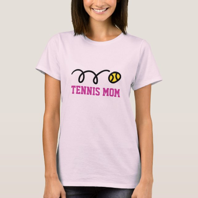 Tennis mamma t-shirt - Gift-idé för Mors dag (Framsida)