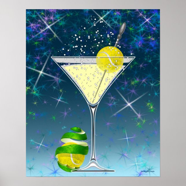 Tennis Martini, tennis Poster (Framsidan)