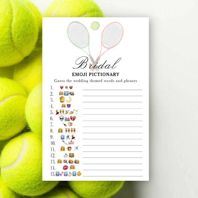 Tennis Match Bröllopsdusch Emoji Pictionary spel (Skapare uppladdad)