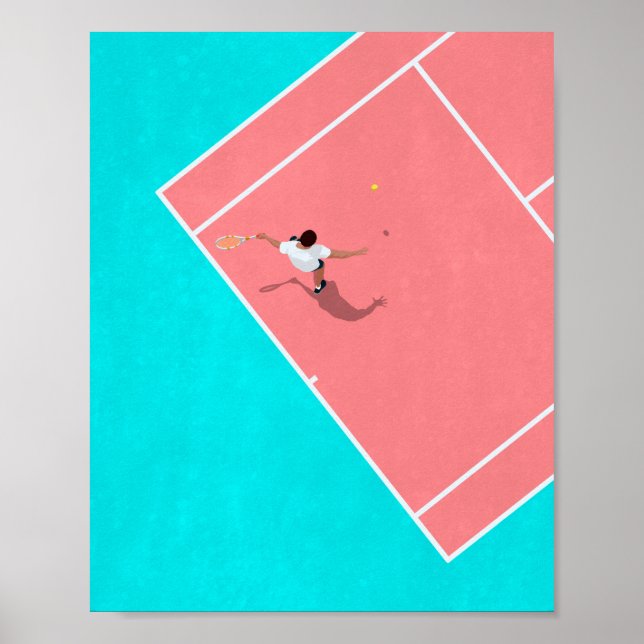 Tennis Match From Above Poster (Framsidan)