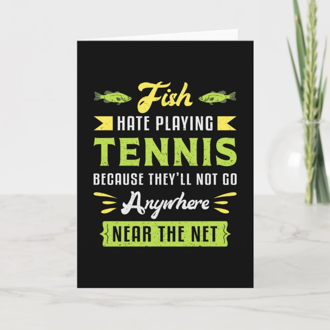 Tennis Match Player Racket Court Sports Funny Gift Kort (Framsida)