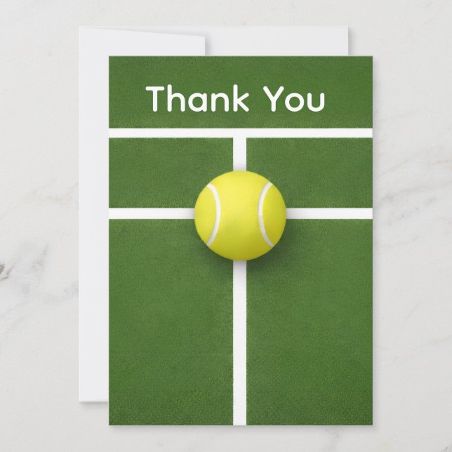 TENNIS med boll på planen Tack Kort (Framsida)