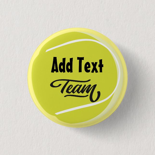 Tennis med Namn i ditt team på Boll Knapp (Framsida)