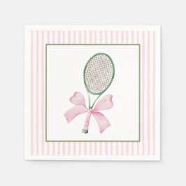 Tennis med rosa rand pappersservett