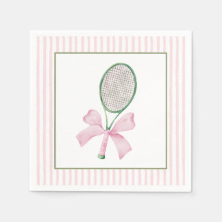 Tennis med rosa rand pappersservett