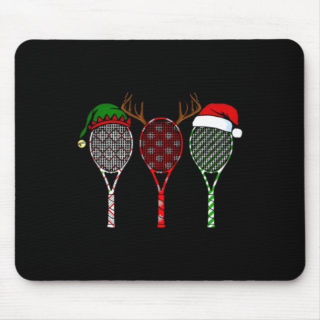 Tennis Merry Chistmas 3 Tennis Racket jul Musmatta (Framsidan)