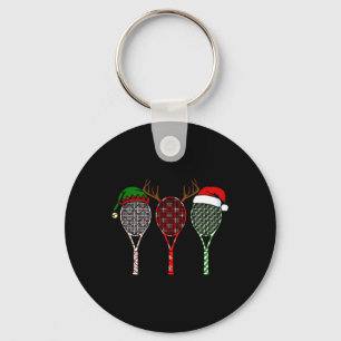 Tennis Merry Chistmas 3 Tennis Racket jul Nyckelring