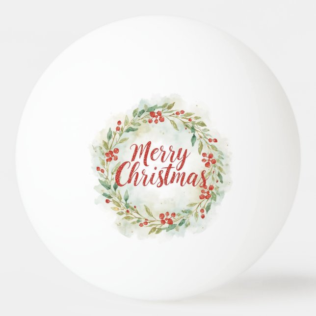 Tennis Merry Christmas with tennis ball  Pingisboll (Framsidan)