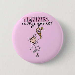Tennis min sportTshirts och gåvor Knapp