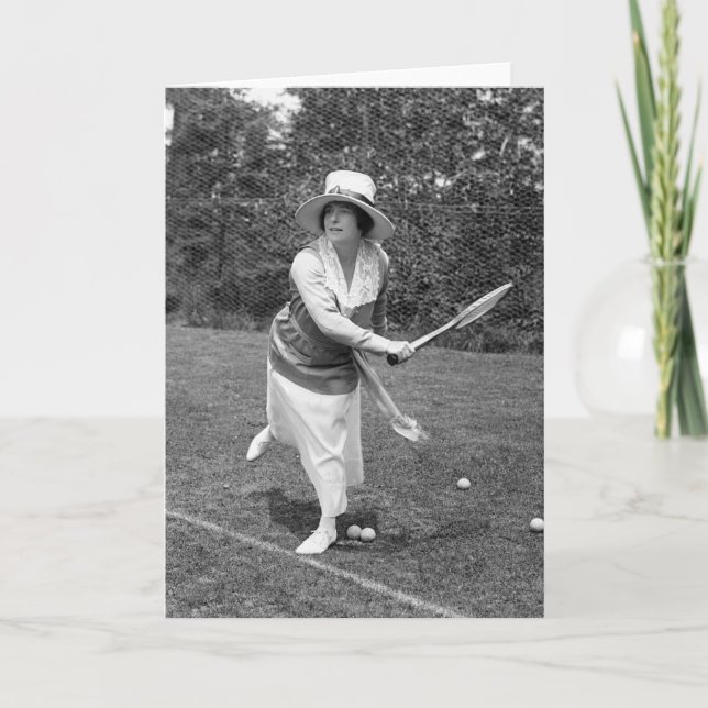 Tennis Mode på 1900-talet i tidigt Kort (Framsida)