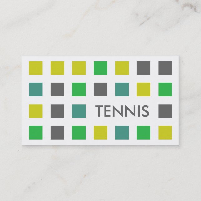 TENNIS (modets kvadrater) Visitkort (Framsida)