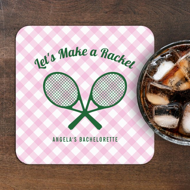 Tennis Möhippa Gör en Raka Randig Underlägg Papper Kvadrat (Skapare uppladdad)