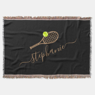 Tennis Monogram Personlig Namn Filt