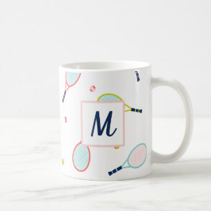 Tennis Monogrammed Sports Personlig Kaffemugg