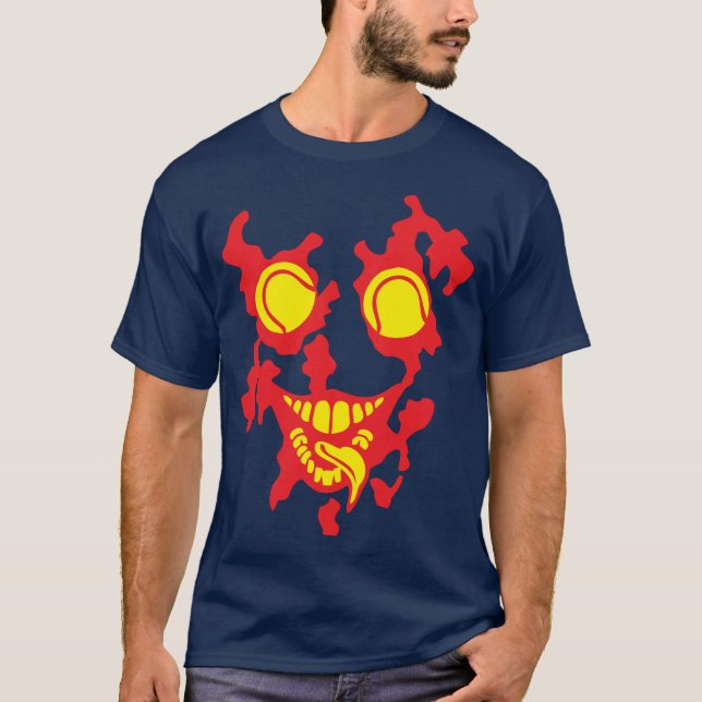 tennis monstre yeux langue dent feroce 1 t shirt (Framsida)