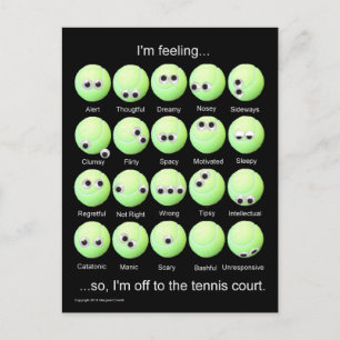 Tennis Moods Poster Vykort