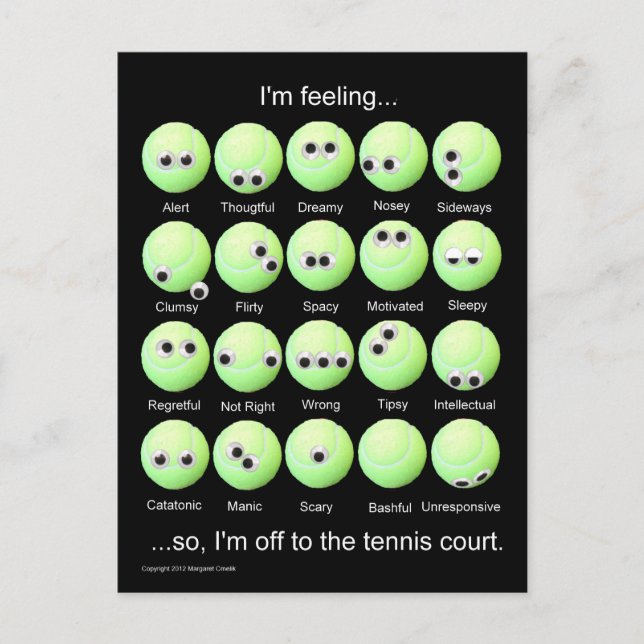 Tennis Moods Poster Vykort (Framsida)