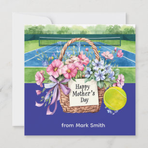 Tennis mors dag för tennisspelare julkort