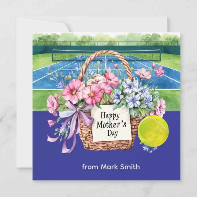 Tennis mors dag för tennisspelare julkort (Framsida)