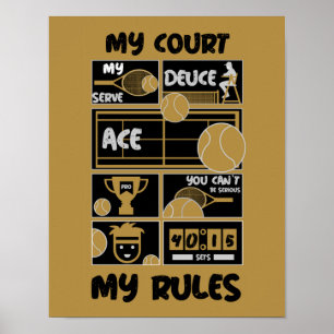 Tennis My Court My Regler Poster