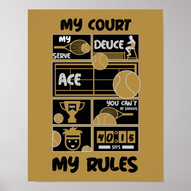 Tennis My Court My Regler Poster (Framsidan)