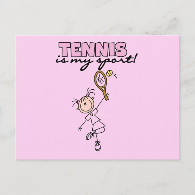 Tennis My Sport Tshirts och Gifts Vykort (Framsida)