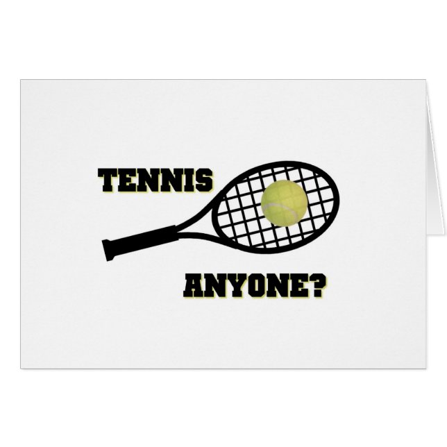 Tennis någon? hälsningskort (Framsidan Horizontal)