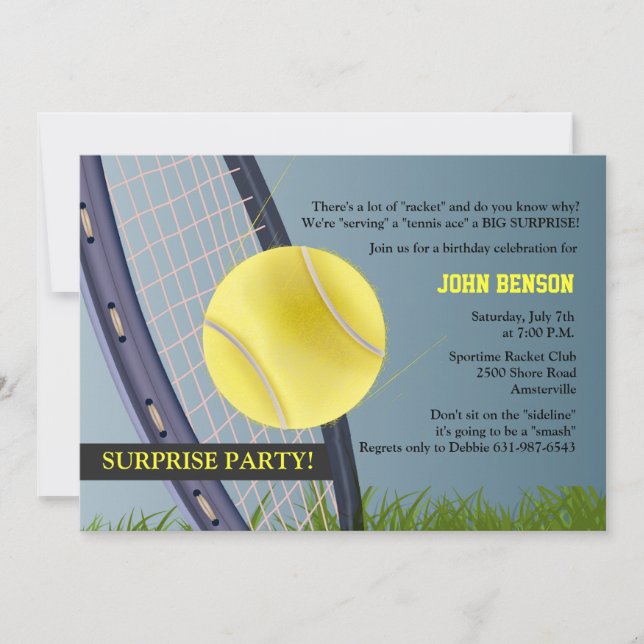 Tennis någon? Inbjudan (Framsida)