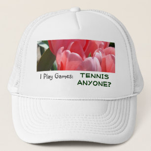 Tennis någon? sporthattar Vit Rosa Spela spel Truckerkeps