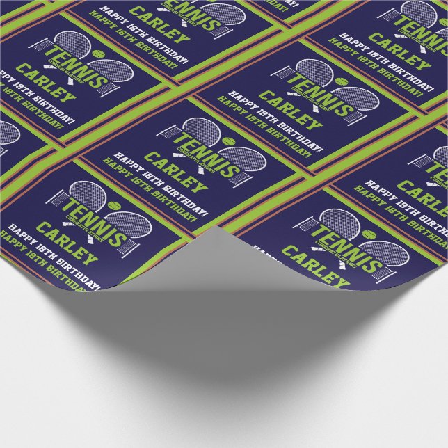 Tennis Namn Age Sentiment Birthday Presentpapper (Hörn)