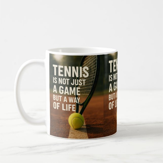 tennis, not just a game kaffemugg (Vänster)