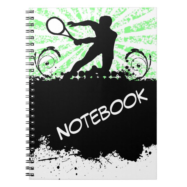 Tennis Notebook Anteckningsbok Med Spiral (Framsidan)