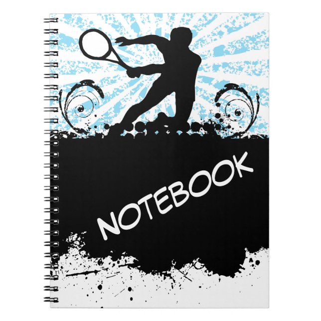 Tennis Notebook Anteckningsbok Med Spiral (Framsidan)