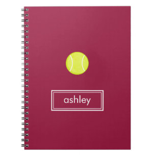 Tennis Notebook (Burgundy) Anteckningsbok Med Spiral
