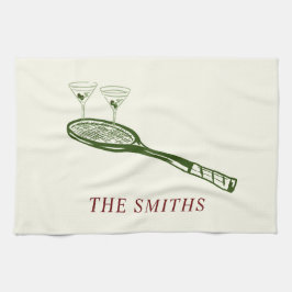 Tennis och Martini Kökshandduk