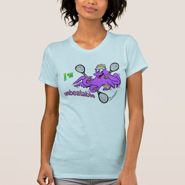 Tennis Octopus Womens Apparel T-shirt (Framsida)