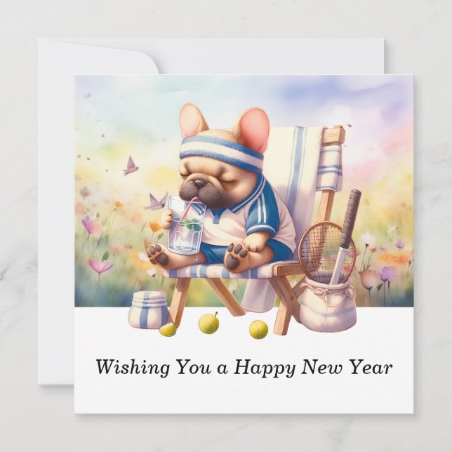 Tennis Önskar Er ett Gott Nytt År Julkort (Framsida)