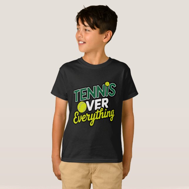 Tennis Over Everything - Design Graphique tennis T Shirt (Hel framsida)