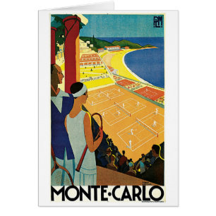 Tennis på Monte - carlo Hälsningskort