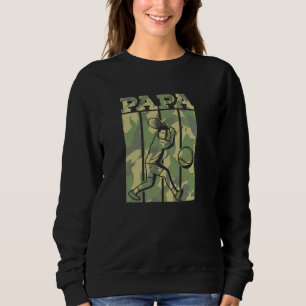 Tennis Pappa 70-talet Retro Stil Tennis Fars dag T Shirt