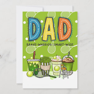 Tennis Pappa Fars dag Födelsedag för Pappa Pappa Julkort