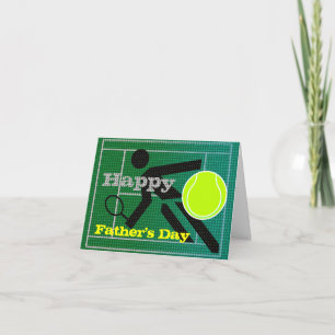 Tennis Pappa Lycklig Fars dag-kort Kort